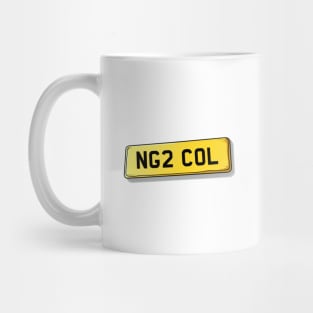 NG2 COL Colwick Number Plate Mug